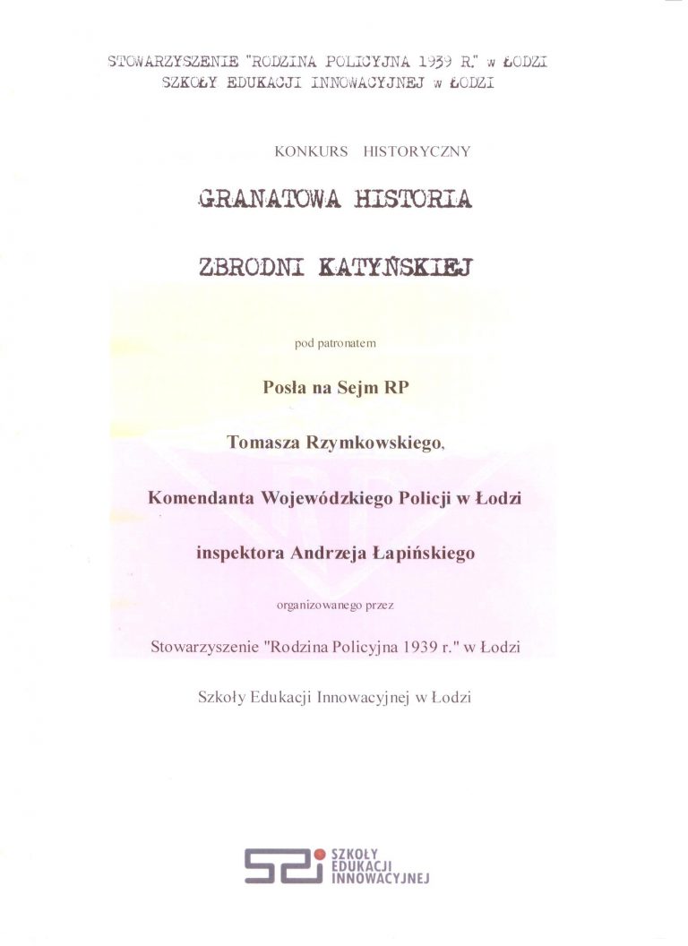 Konkurs Granatowa Historia Zbrodni Katyńskiej