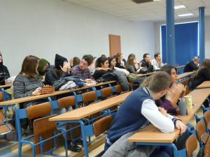 Lekcja w technikum w Łodzi