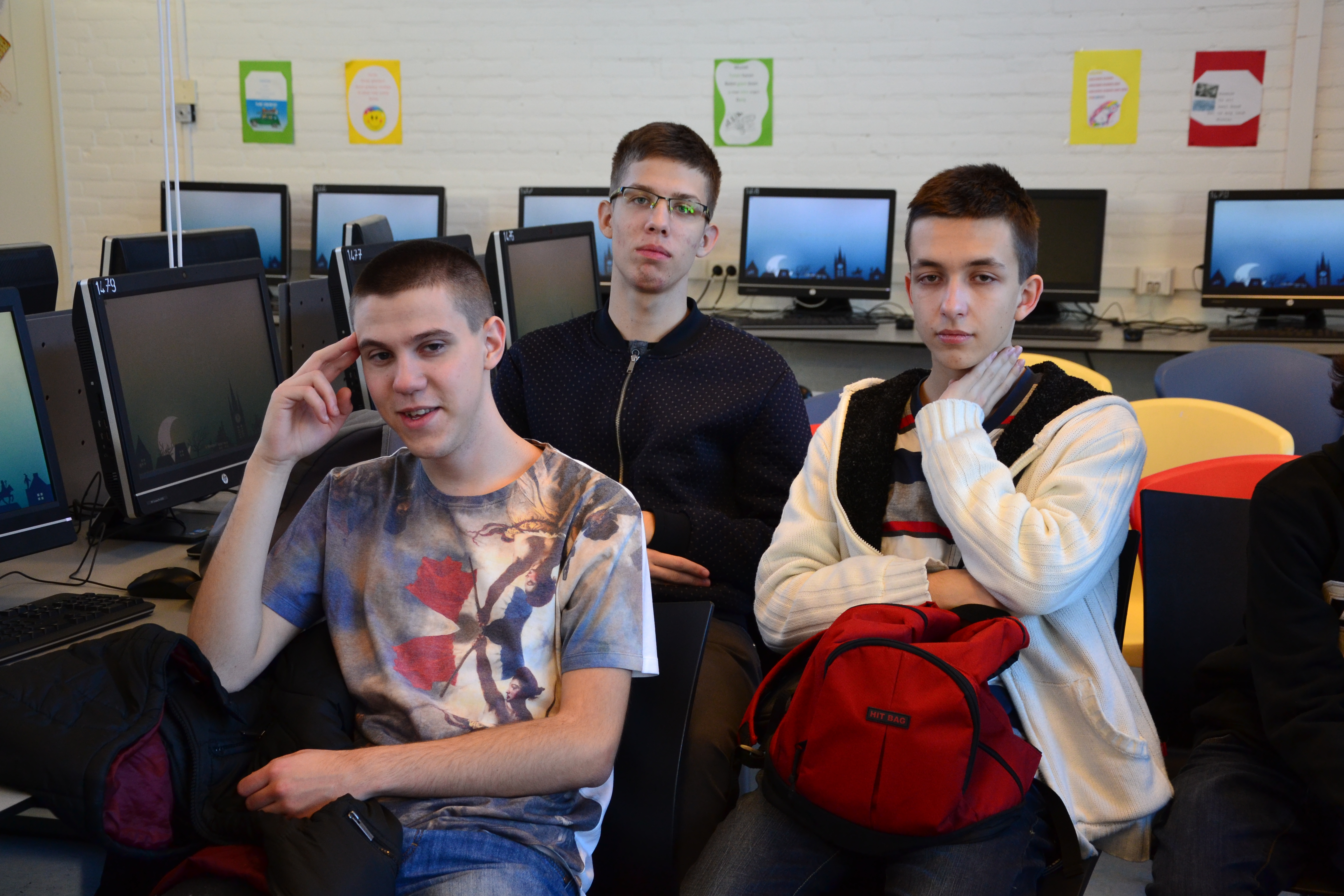 Uczniowie technikum informatycznego w Łodzi